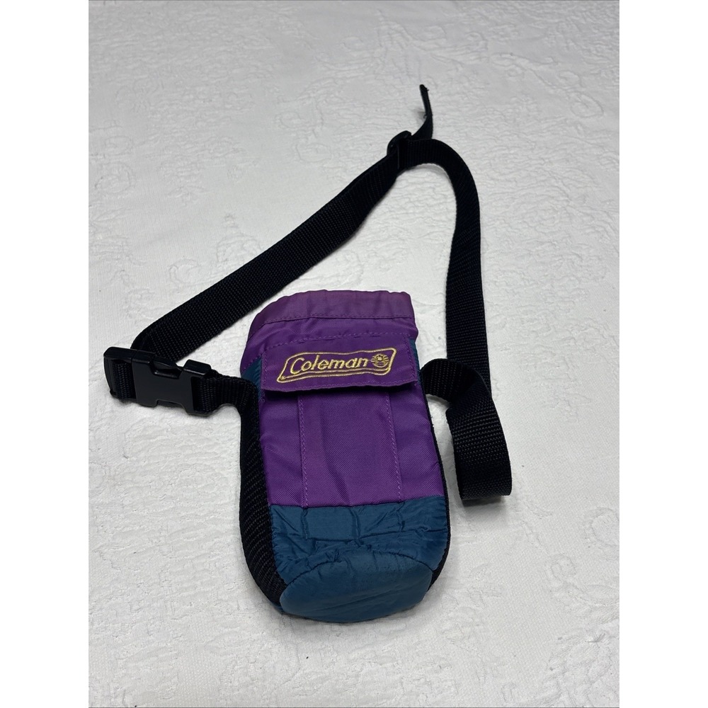 Vintage Coleman Purple Hip Waist Hiking Pack Water Bottle Holder Pocket 90's Y2K